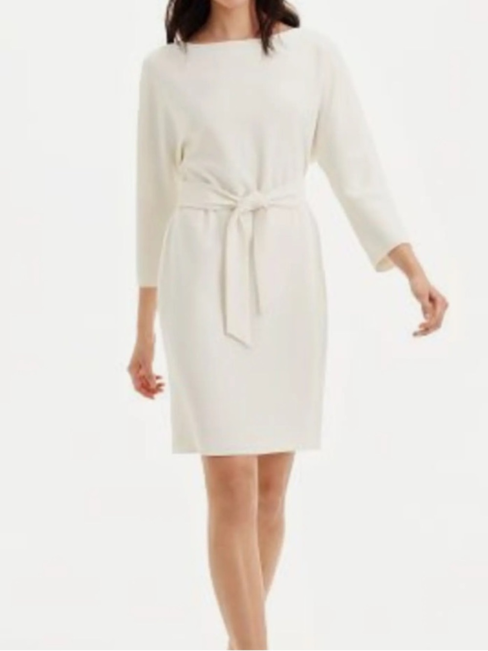 Club Monaco Ivory Tie-Waist Dress | Size 4 | Never Worn